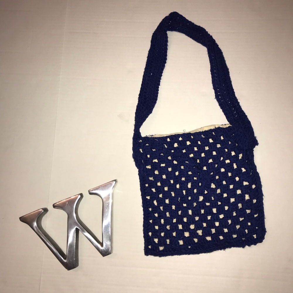Homemade Crotchet Granny Square Shoulder Boho Bag
